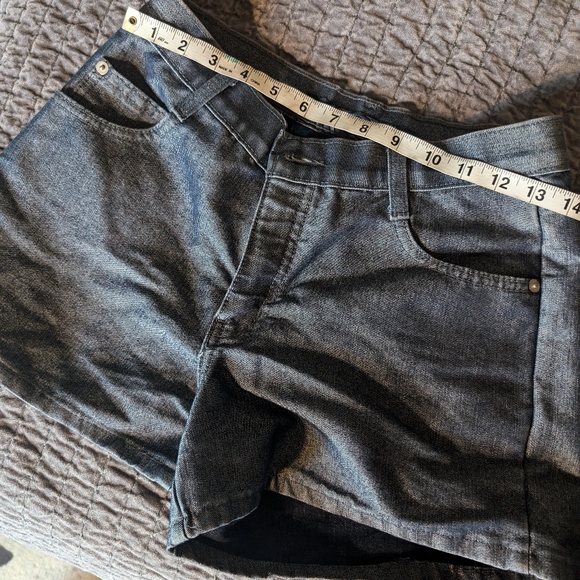 RARE Liquid X med wash shiny waxed/metallic finish shorts size 7 - Picture 7 of 7